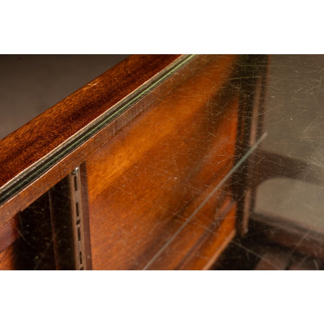 Antique Oak Barber Shop Display Cabinet For Sale - Image 9 of 13