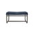 Brown Jordan Brown Jordan Walter Lamb Aluminum Ottoman, Mica frame with Marine fabric For Sale - Image 4 of 12