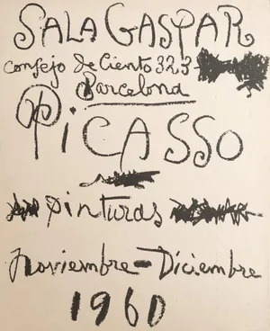 Original Exhibition Catalog Paintings attributed to Pablo Picasso, Sala Gaspar, 1968
