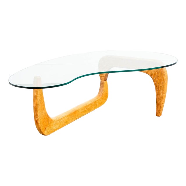 Mid Century Modern Coffee Table Isamu Noguchi Style White Oak For Sale