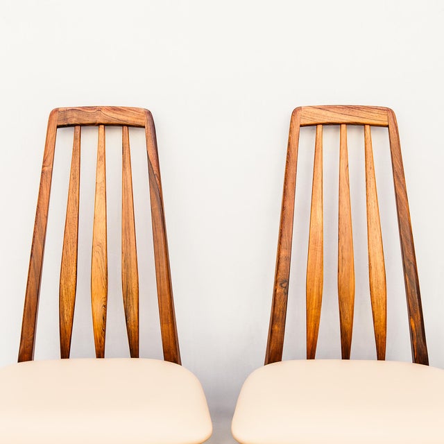 1960s Restored Danish Mid Century Modern Rosewood "Eva" Dining Chairs by Niels Koefoed For Sale In Los Angeles - Image 6 of 14