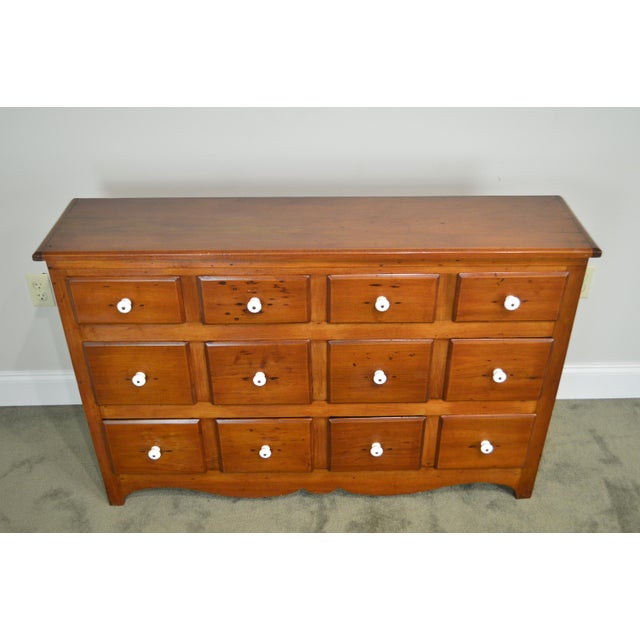 Country Pine Antique 12 Drawer Apothecary Cabinet Chest Chairish