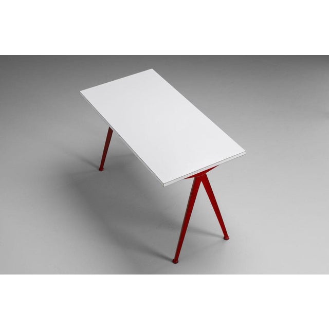 512 Compass Table Red by Jean Prouvé, France, 1953 For Sale - Image 16 of 18