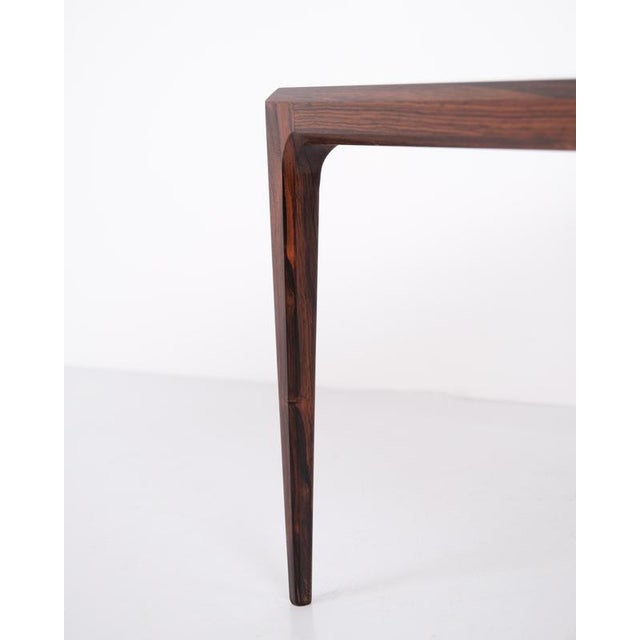 Brown Rosewood Coffee Table by Johannes Andersen for CFC Silkeborg, 1960s For Sale - Image 8 of 9
