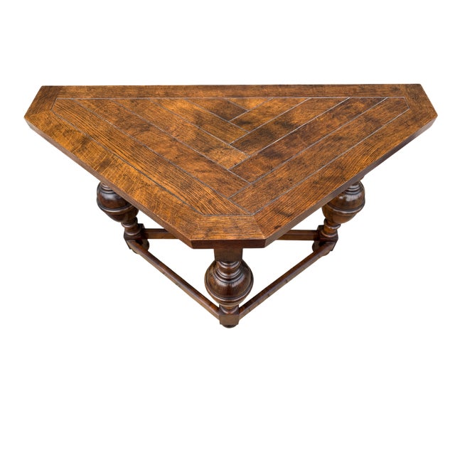 Late 20th Century Late 20th Century Baker Furniture Triangle Side Table For Sale - Image 5 of 12