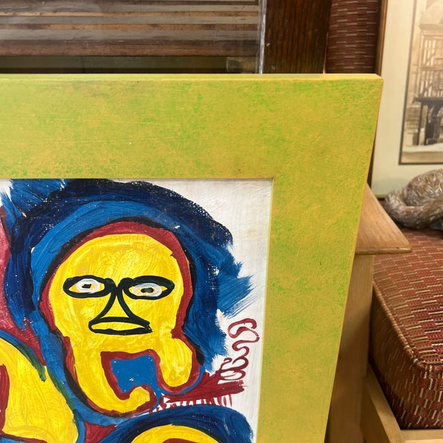 Rare original Painting on board Haitian painting. Saint-Jacques Smith was born in 1926 at Soissons-la-Montagne. He comes...