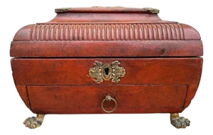 English Regency Period Leather Jewelry Box