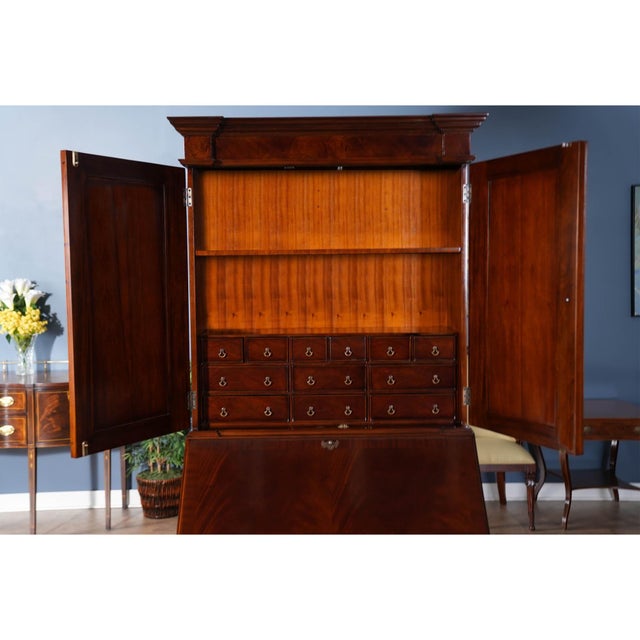 Niagara Furniture Large Mahogany Secretary Desk For Sale - Image 11 of 13