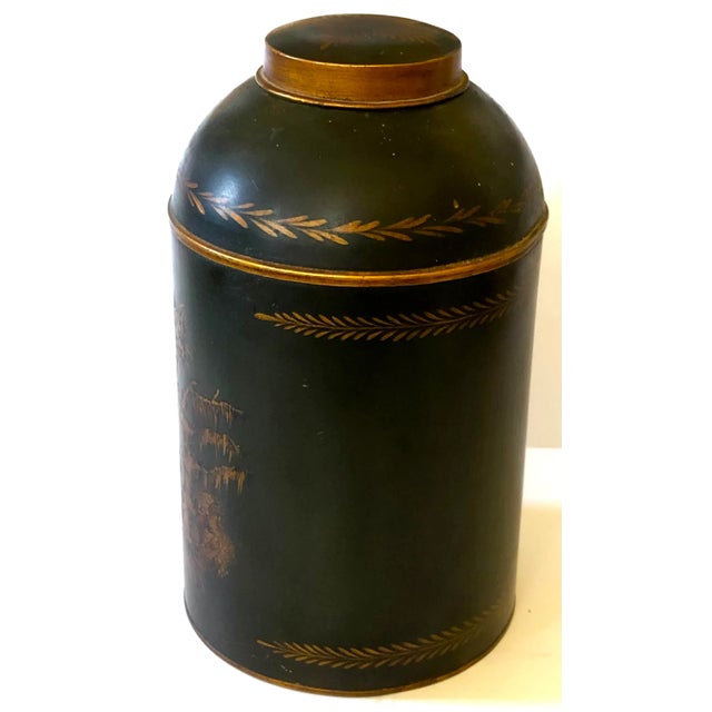 French Tole Tea Canister For Sale - Image 4 of 9
