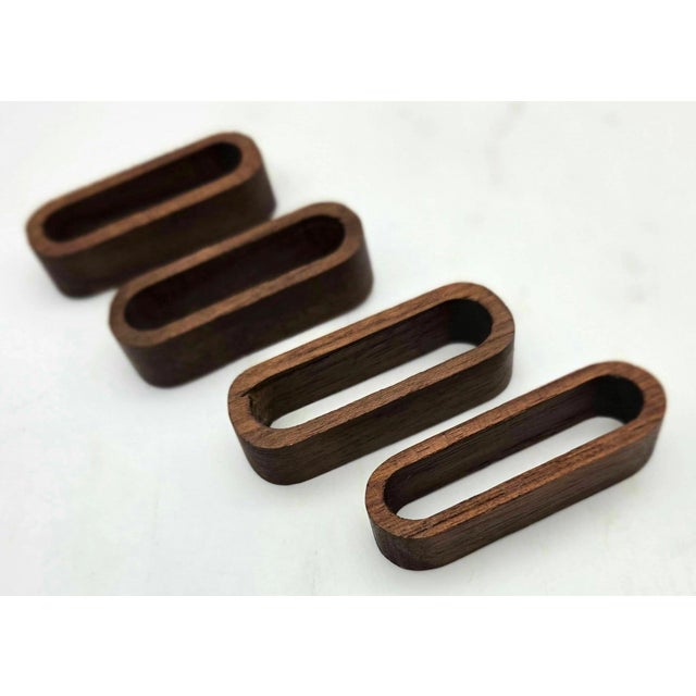 1960s Danish Modern Teak Wood Napkin Rings, Set of 4 For Sale In Miami - Image 6 of 9