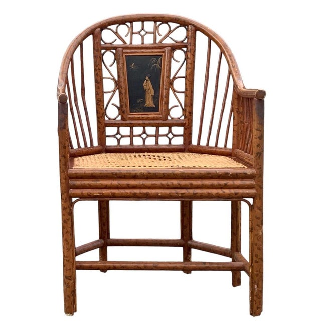 Wood Brighton Pavilion Faux Bamboo Chairs, Set of 2 For Sale - Image 7 of 14