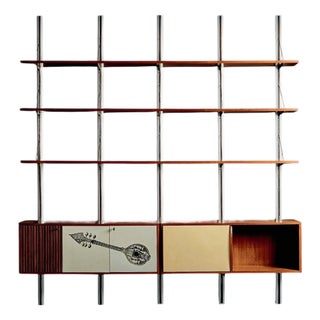 Wall-Mounted Shelving Unit by Osvaldo Borsani, Italy, 1950s For Sale