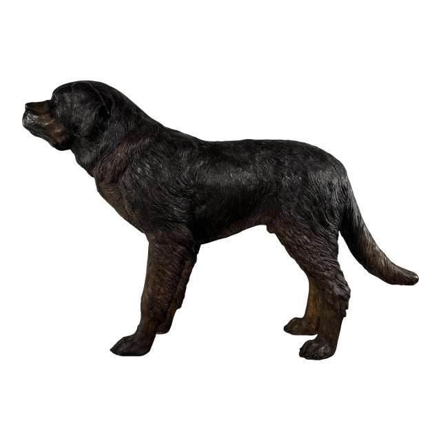 Large Bronze Mastiff (St. Bernard) Dog Sculpture – 48” Guardian Estate Statue For Sale