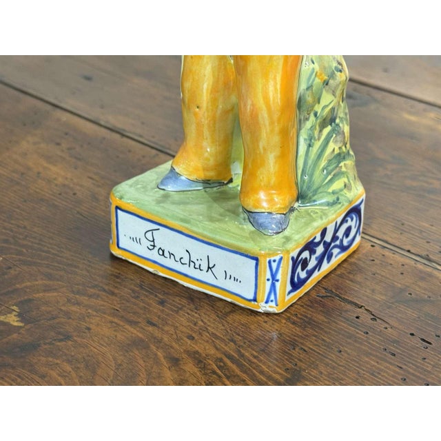 Ceramic Breton Couple in Earthenware from Quimper, 1930s, Set of 2 For Sale - Image 7 of 12