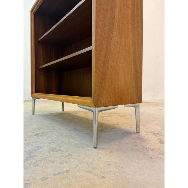 Walnut Bookcase with New Chrome Feet from Wk Möbel For Sale - Image 3 of 11