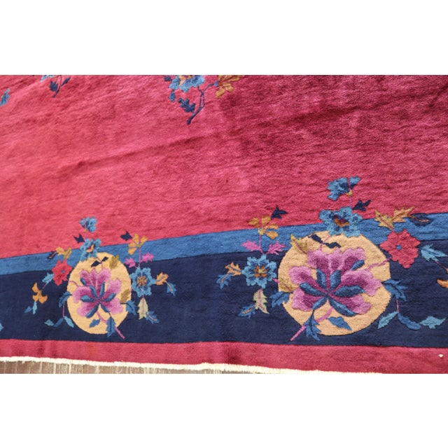 Antique Art Deco Chinese Rug 8'11" X 1'7" For Sale - Image 11 of 13