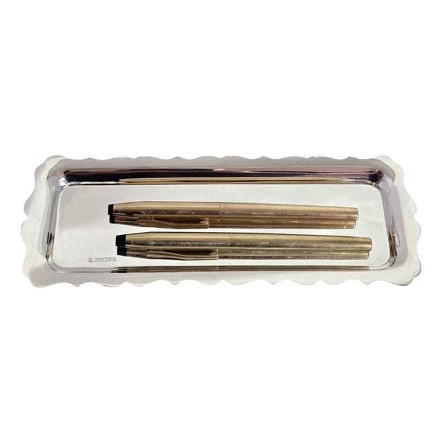 Vintage Sterling Silver Pen Tray from Francis Howard Ltd, Sheffield, 2000 For Sale