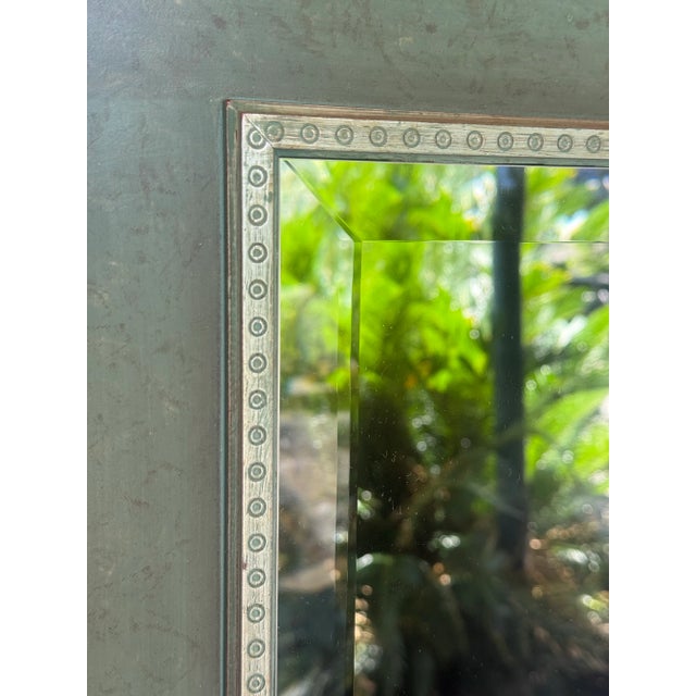 Traditional Vintage Howard Elliott Silver Verde Wall Mirror For Sale - Image 3 of 10