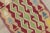 1970s Turkish Vintage Rams Horn Design Ikat Beige Hand Knotted Kilim Rug For Sale - Image 9 of 12