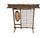 Wood Vintage Japanese Burnt Bamboo Floor Lamp With Lattice Frame 22" H For Sale - Image 7 of 8