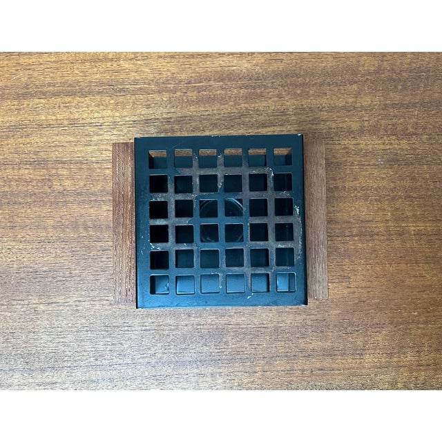 Mid-Century Minimalist Metal and Teak Tea Warmer, 1960s For Sale - Image 4 of 18