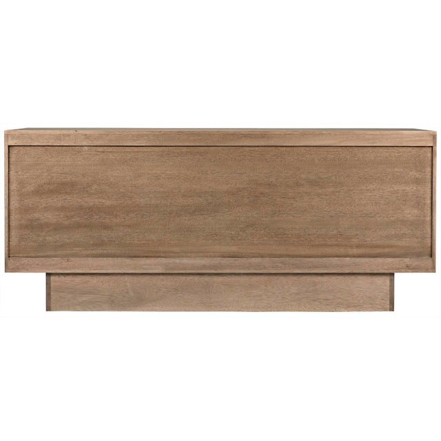 NOIR Drake Geometric Sideboard, Washed Walnut For Sale - Image 10 of 11