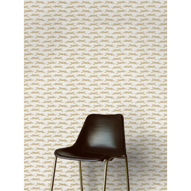 2010s Schumacher Leaping Leopards Wallpaper in Sand For Sale - Image 5 of 5