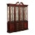 Thomasville Georgian Style Large Mahogany China Display Breakfront For Sale