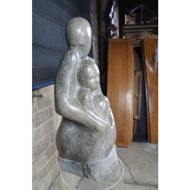 Figurative 1978 Figurative Marble Sculpture with Lucite Stand by G. Turner For Sale - Image 3 of 13