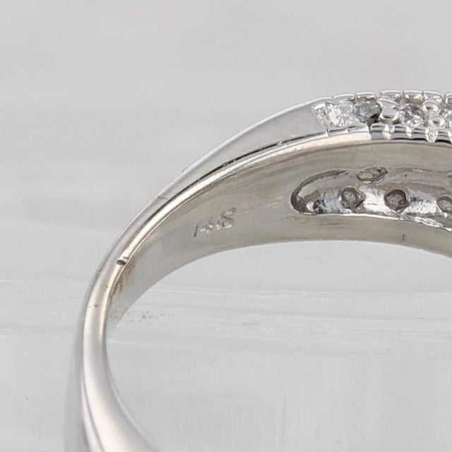 Metal 3cw Tanzanite Diamond Ring 14k White Gold Size 6.5 Engagement For Sale - Image 7 of 8