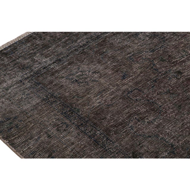 1970s Vintage Persian Rug in Brown With Floral Patterns, From Rug & Kilim For Sale - Image 5 of 7