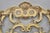 Vintage French Rococo Distressed Cream Painted Queen Size Wood Bed Headboard For Sale - Image 4 of 15