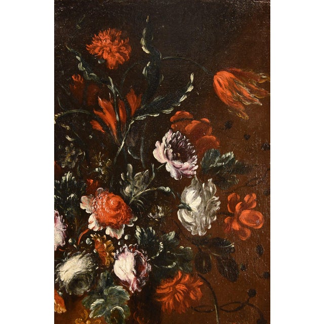 Francesca Volò Smiller detta Vincenzina, Still Life with Flowers, 1680, Oil on Canvas For Sale - Image 12 of 15
