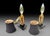 1930s American Art Deco Brass Wood Boudoir Lamps Silk Shades - a Pair For Sale - Image 6 of 16