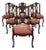 Set of 6 Antique Liegeoise Needlepoint Dining Chairs Includes 1 Armchair For Sale