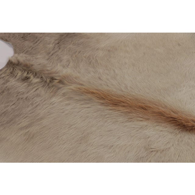 Rug & Kilim Rug & Kilim’s Large Cowhide Rug in Warm Beige and Cream Tones For Sale - Image 4 of 9