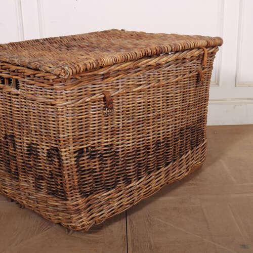 English Wicker Log Basket, 1890s For Sale - Image 6 of 10