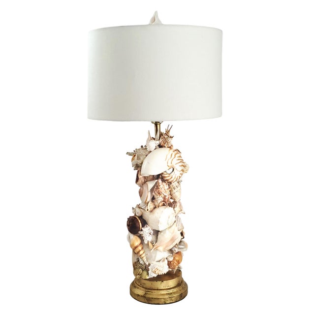 Lamp Seashells Shells Extra-Large Size - Restored For Sale - Image 14 of 17