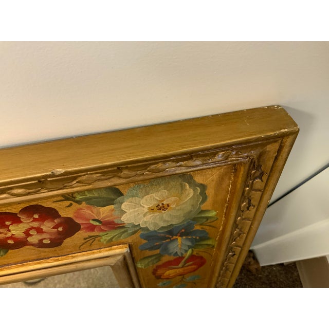 20th Century Wood Folk Floral Mirror For Sale - Image 9 of 9