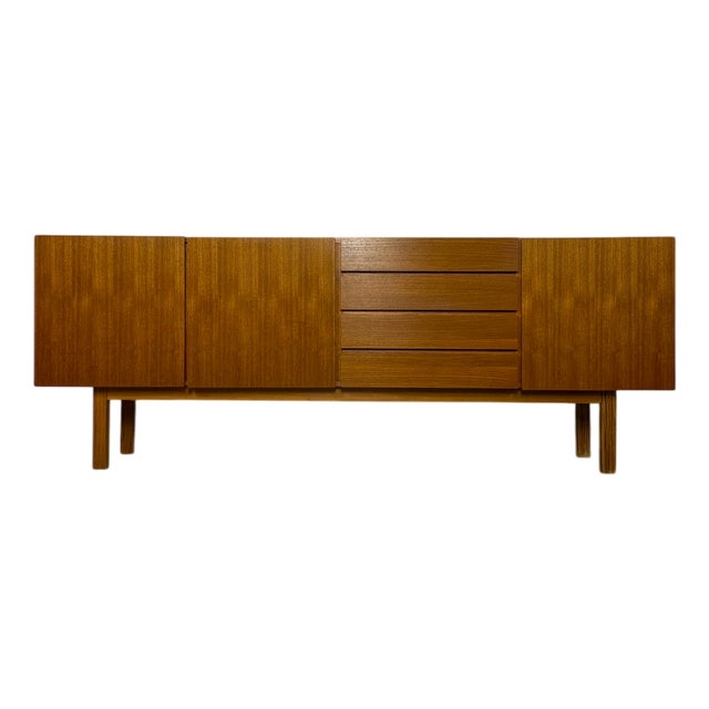 Mid-Century Minimalistic Teak Sideboard, 1960s For Sale