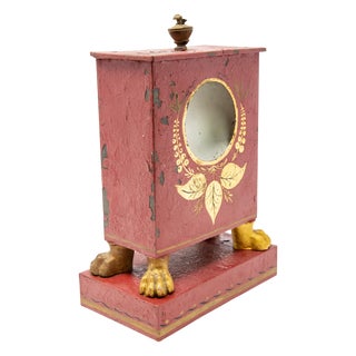 Red and Gold Pocket Watch Safe For Sale