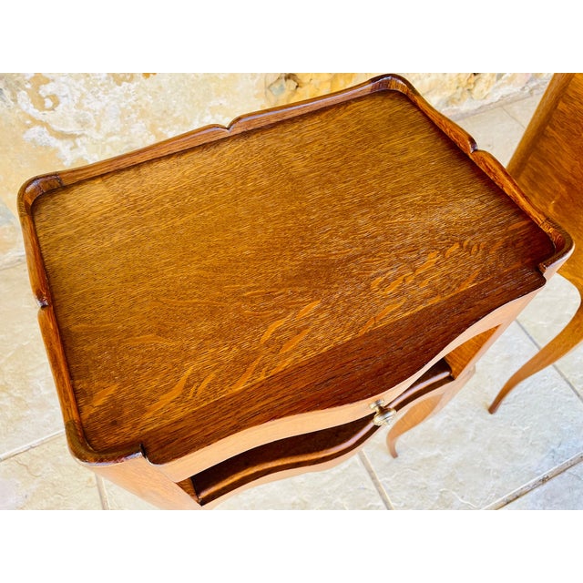 French Louis XV Style Nightstands, 1950s, Set of 2 For Sale - Image 3 of 18