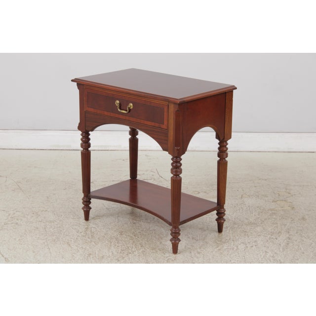Ethan Allen Pair of Ethan Allen Cherry Nightstands For Sale - Image 4 of 18