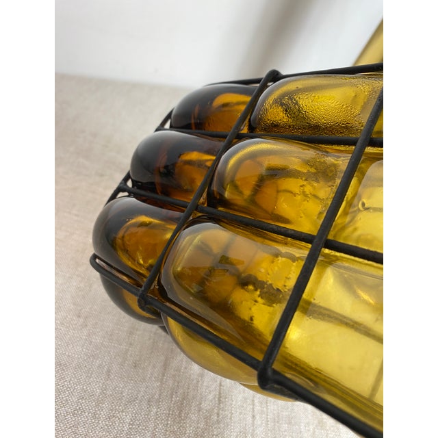 1930s Glass Bottle Encased in Wrought Iron, 1930s For Sale - Image 5 of 15