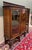 Antique English Jacobean Bookcase Bow Front Cabinet Triple Door Oak C1930s For Sale - Image 15 of 18