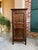 Petite Vintage French Provincial Armoire Cabinet Louis XV Linen Cupboard C1940 For Sale - Image 13 of 18