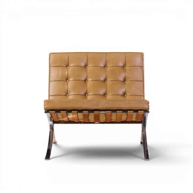 Mid 20th Century Mies Van Der Rohe for Knoll Mid Century Barcelona Lounge Chairs - Pair For Sale - Image 5 of 13