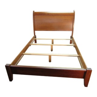 Queen Size Solid Cherry Sleigh Bed For Sale