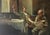 Exceptional vintage Italian figurative oil painting by Giordano Giovanetti (1906-1973), dating to the mid-20th century....