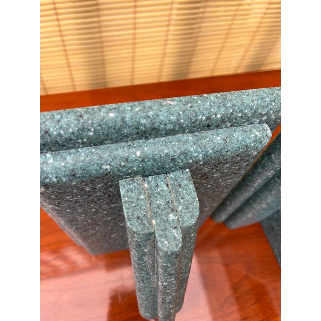 Vintage Faux Granite Stone Postmodern Handcrafted Bookends. Circa 1980s For Sale - Image 9 of 14
